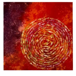 Orange and Purple Vortex Velvet Hand-Painted Tapestry
