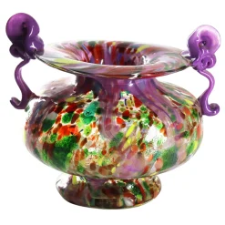 Orchid Murano Glass Amphora Vase