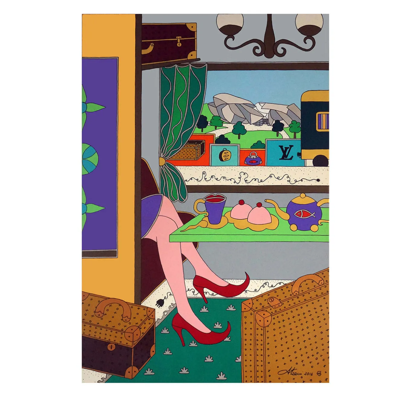 Orient Express Parigi Fondazione Louis Vuitton Painting