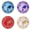 Oriente Italiano Iris, Azalea, Rubrum, Aurum Set Of 4 Coasters