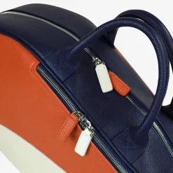 Original Orange/White/Blue Leather Tennis Bag