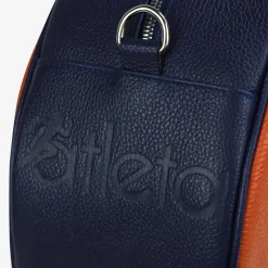 Original Orange/White/Blue Leather Tennis Bag