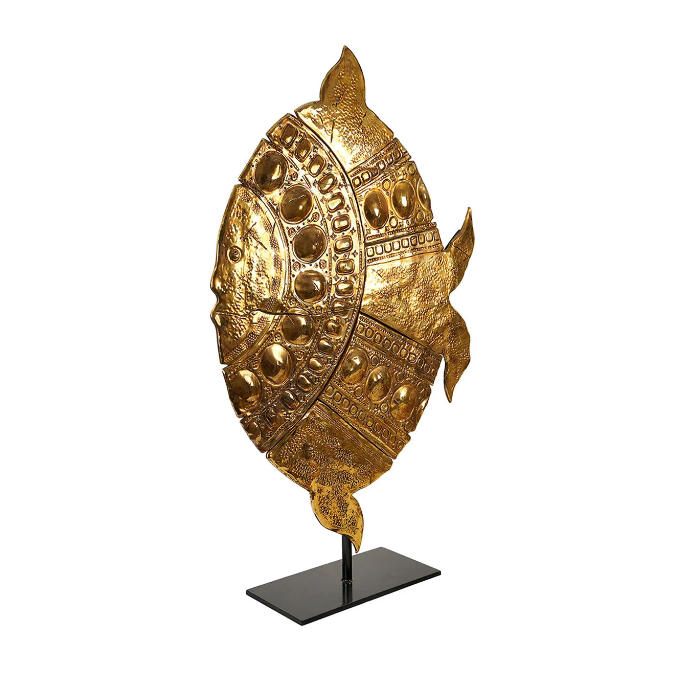 Oris Gold Ceramic Decorative Sculpture by Gabriele Mengoni