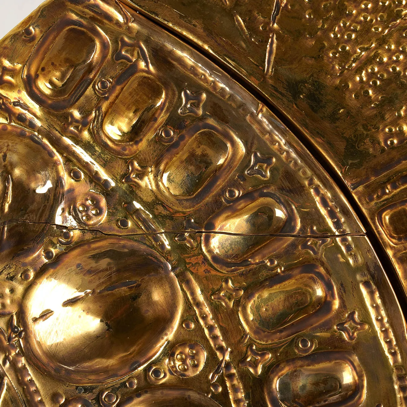 Oris Gold Ceramic Decorative Sculpture by Gabriele Mengoni