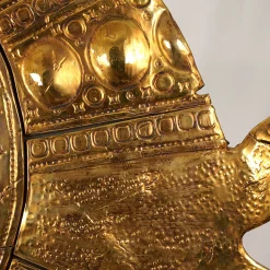 Oris Gold Ceramic Decorative Sculpture by Gabriele Mengoni