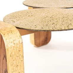 Oromare Gold Lava Stone Coffee Table