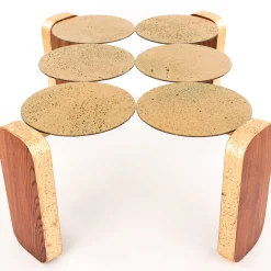 Oromare Gold Lava Stone Coffee Table