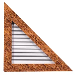 ORU Collection Luxury Travertine Marble Triangle Wall Decor