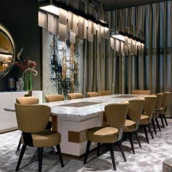 Oscar Contemporary Bronze Glass Chandelier