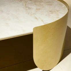 Osiris Oval Gold Coffee Table