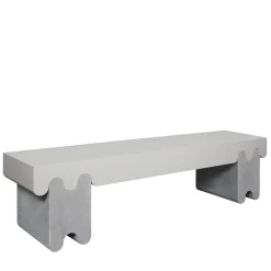 Ossicle Gray Leather Bench N. 2