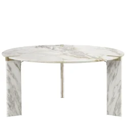 Ottanta Round White Dining Table by Lorenza Bozzoli