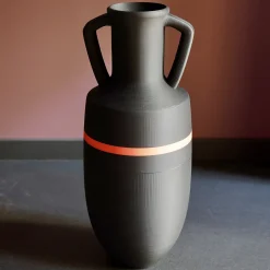 Ottaviano XL Black And Orange Amphora