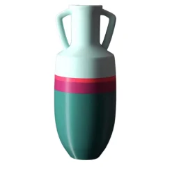 Ottaviano XL Green Fucsia Orange And Light Blue Amphora