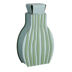 Otto Striped Sky Blue/Eucalyptus Vase by Gianpaolo Venier