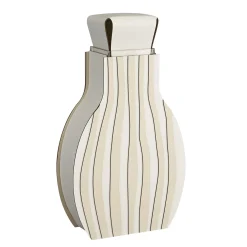 Otto Striped White/Panna Cotta Vase by Gianpaolo Venier