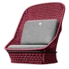 Outdoor Amaranth High Back Occasional fabric Chair
