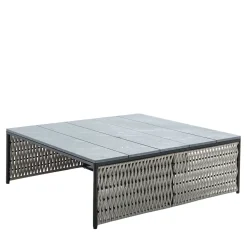 Outdoor Square Cocktail Table With Stone Top