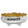 Oval Silver Centerpiece with Gold-Plated Interior