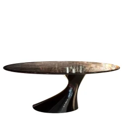 Ovale Bend Black Table