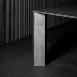 Overlay Rectangular Black Marble Dining Table