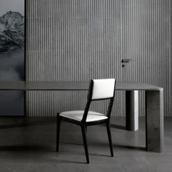 Overlay Rectangular Black Marble Dining Table