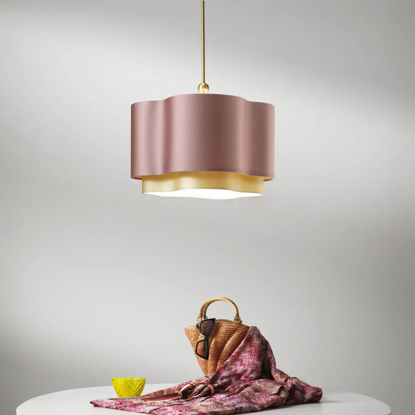 Oxalis Pale Rose Pendant Lamp by Marta Laudani