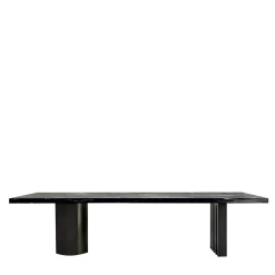 Ozark Black Belvedere Marble Rectangular Table by Dainelly Studio