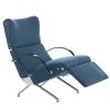 P40 Dusty Blue Lounge Chair by Osvaldo Borsani