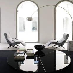 P40 Gray Lounge Armchair by Osvaldo Borsani