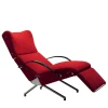 P40 Red Lounge Armchair by Osvaldo Borsani