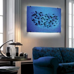 Pacific Backlit Murano Glass Decorative Panel