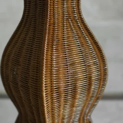 Pagoda Hand-Woven Wicker Floor Lamp