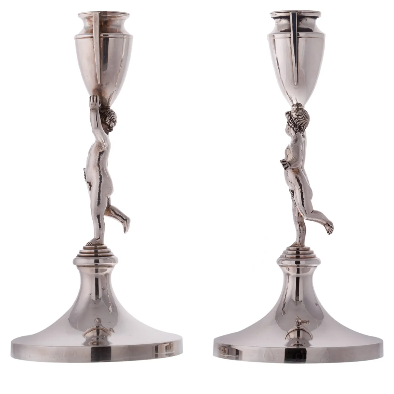 Pair of Pitti Sterling Silver Candlesticks