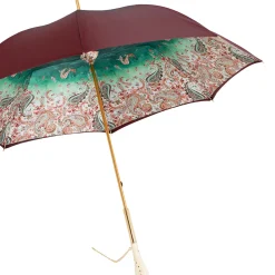 Paisley Burgundy With Crystals Details Umbrella