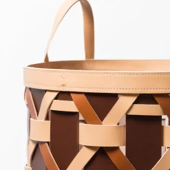 Palù Tall Large Brown Storage Basket by Federica Biasi