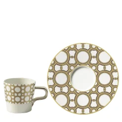 Palazzo Vecchio Set of 2 Espresso Cups with Saucers