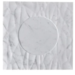 Palermo White Carrara Marble Q Plate