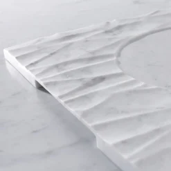Palermo White Carrara Marble Q Plate
