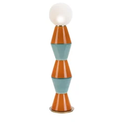 Palm Large Aquamarine and Orange Table Lamp