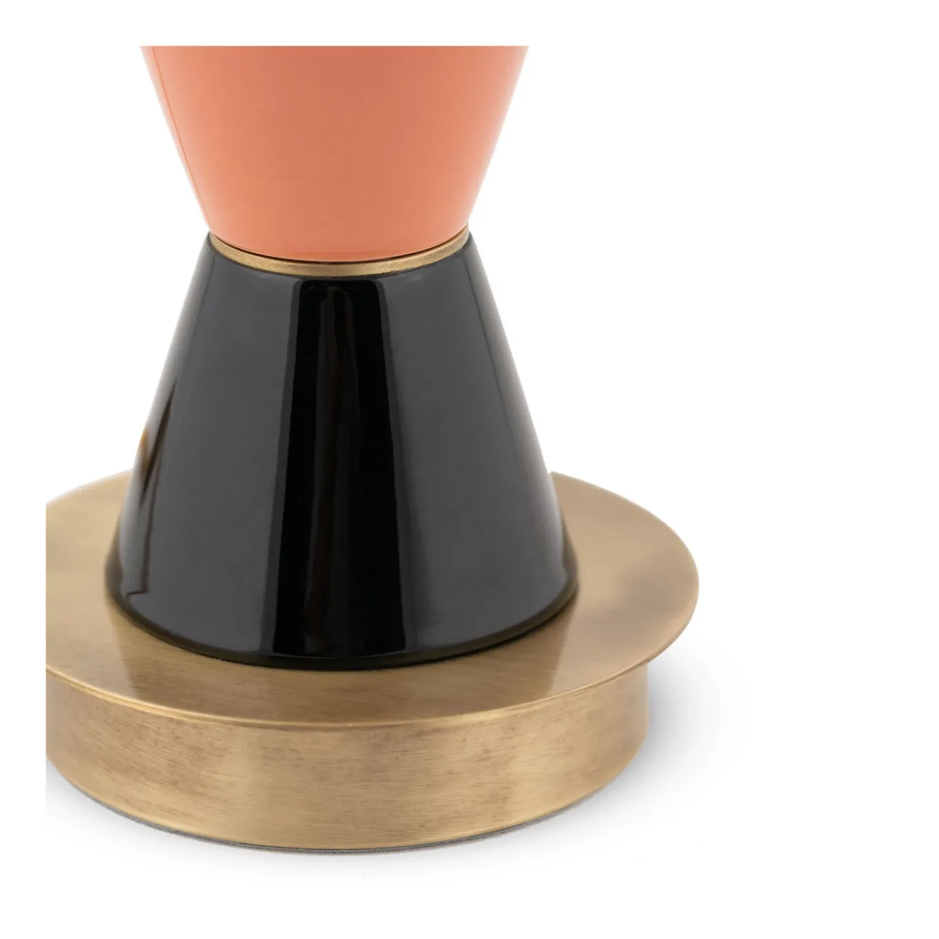 Palm Small Black and Peach Table Lamp