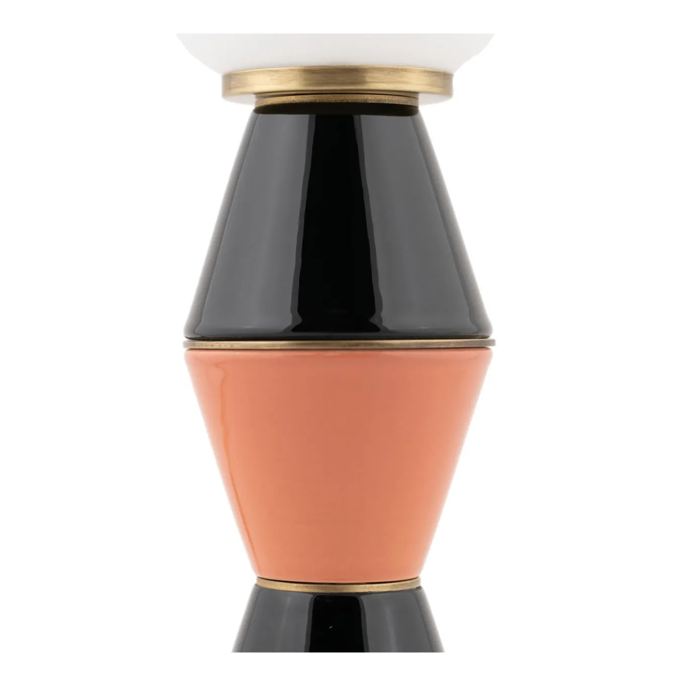 Palm Small Black and Peach Table Lamp