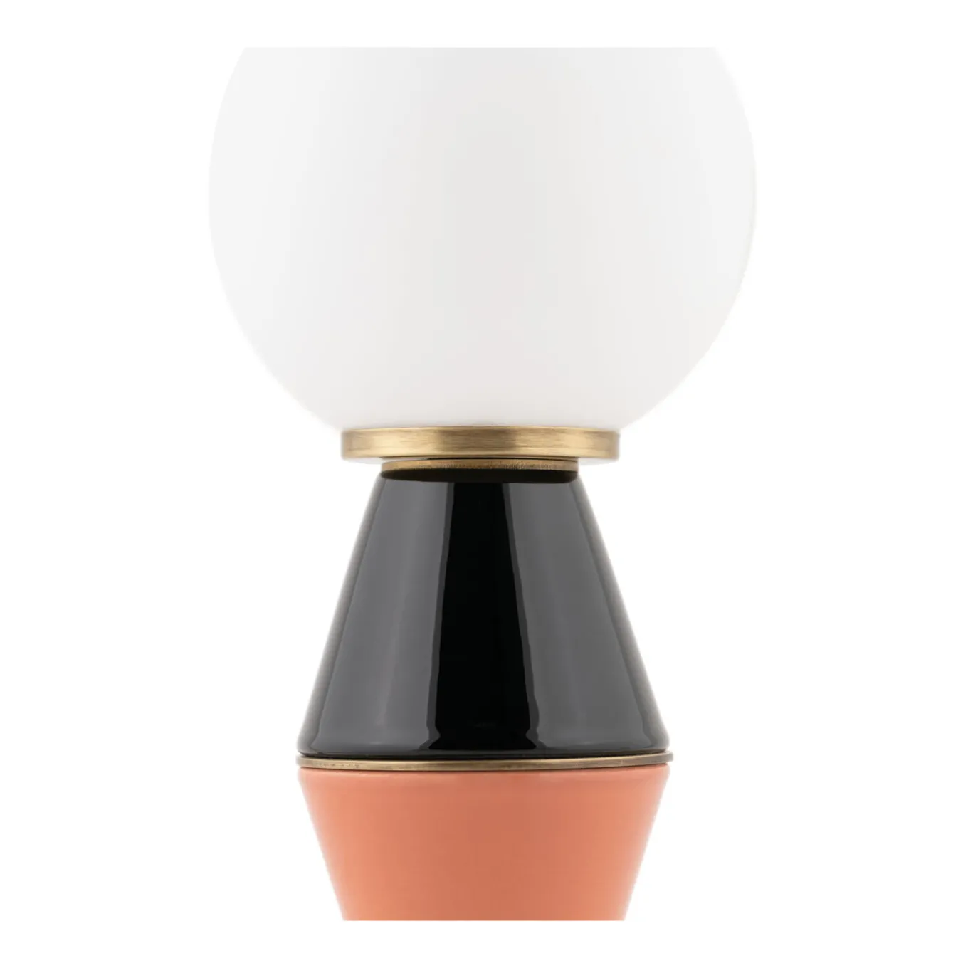 Palm Small Black and Peach Table Lamp