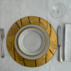 Palme Gold Decorative Plate