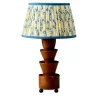 Palmetta Mahogany With Silk Lampshade Table Lamp