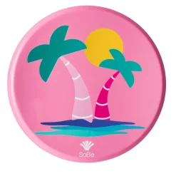 Palms Limited Edition Round Pink Metal Tray