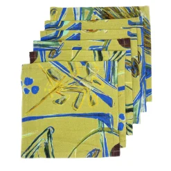 Panarea Set of 6 linen cotton cocktail napkins