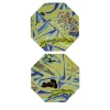 Panarea Set of 2 print glossy octagonal wood fiber tablemats