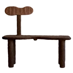 Panchinetta Brown Wood and Paper Bench