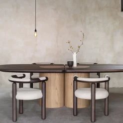 Panda Wood & Fabric Chair